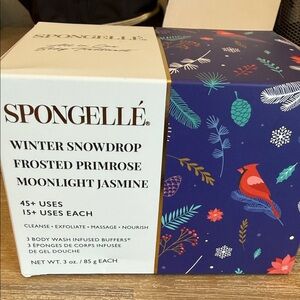 Spongelle Winter Snowdrop Cleanser - Blue and Red